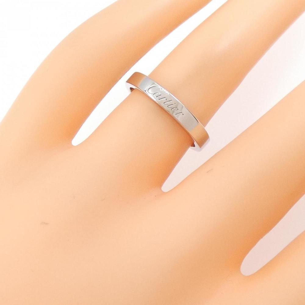CARTIER C de Cartier Platinum Wedding Band Ring #51 (US Size: 5.75) - Picture 3 of 3